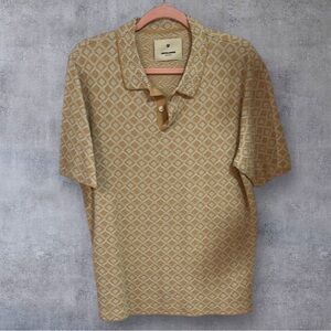 Jack and Jones Tan Geometric Polo Shirt